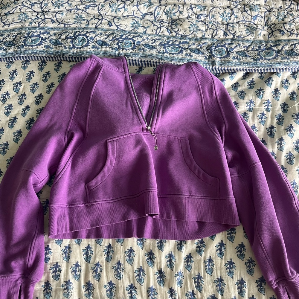 Lululemon Athletica Purple Scuba Hoodie Half Zip
